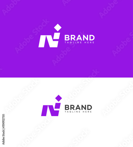 NI, IN Letter Logo Template