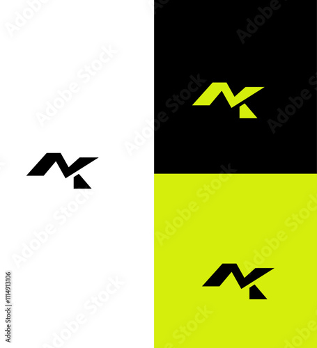 NK, KN Letter Logo Template