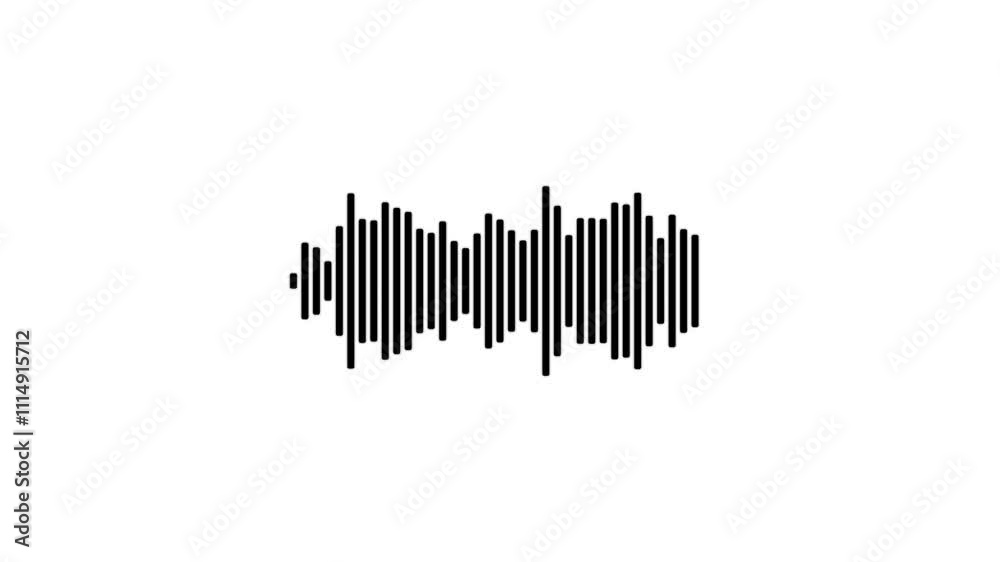Sound Wave Animated In White Background. White audio waveform spectrum animation, Visualization sound graphic element. audio visualizer on green screen background. audio bar, spectrum form, Sound Wave Animated In White Background. White audio waveform spectrum animation, Visualization sound graphic element. audio visualizer on green screen background. audio bar, spectrum form,