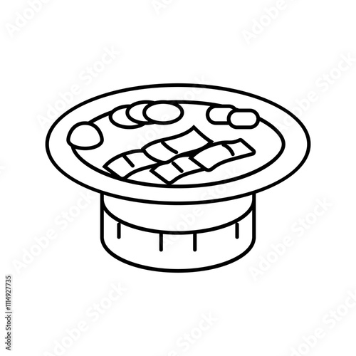 soju bottle korean cuisine line icon vector. soju bottle korean cuisine sign. isolated contour symbol black illustration