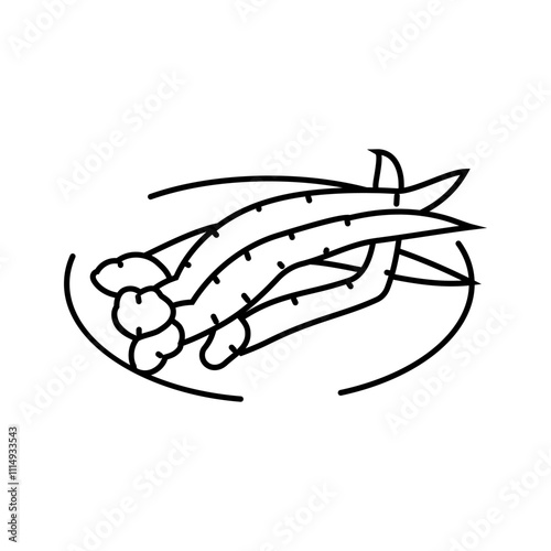 crab legs sea cuisine line icon vector. crab legs sea cuisine sign. isolated contour symbol black illustration