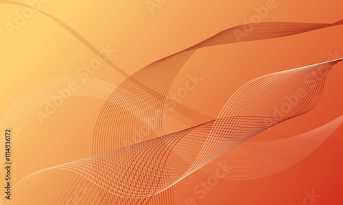 orange red yellow business lines wave curves smooth gradient abstract background