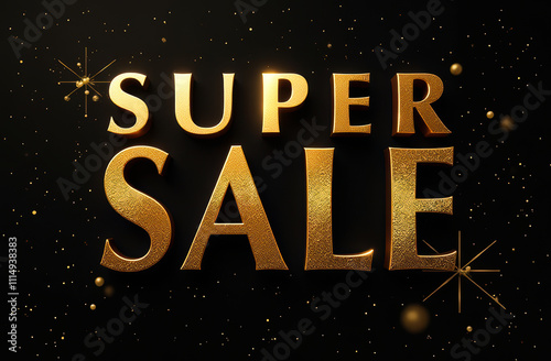 gold sale text on luxury black golden background, retail promotions, discount events and social media marketing Big sale offer