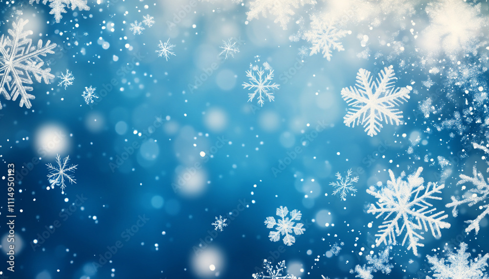 Abstract background with falling snowflakes o Abstract background with falling snowflakes o