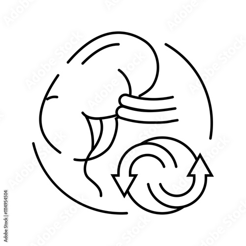 pancreas transplant surgery line icon vector. pancreas transplant surgery sign. isolated contour symbol black illustration