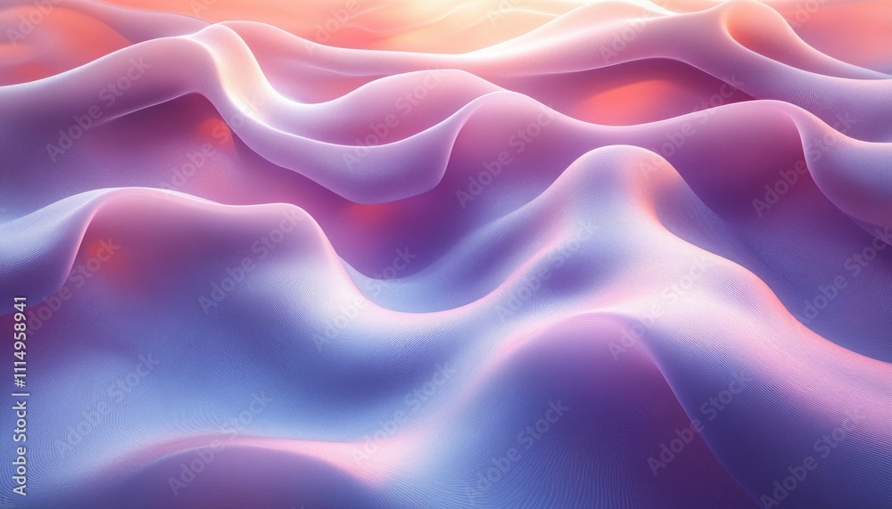 Obraz premium Abstract Background in Purple and Blue Tones with Fluid Curves and Soft Lighting