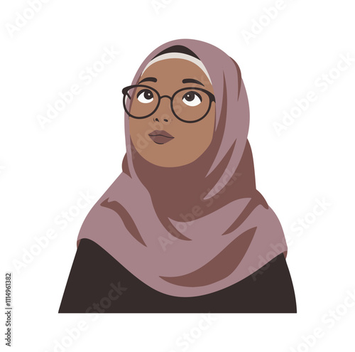 illustration of a muslim girl