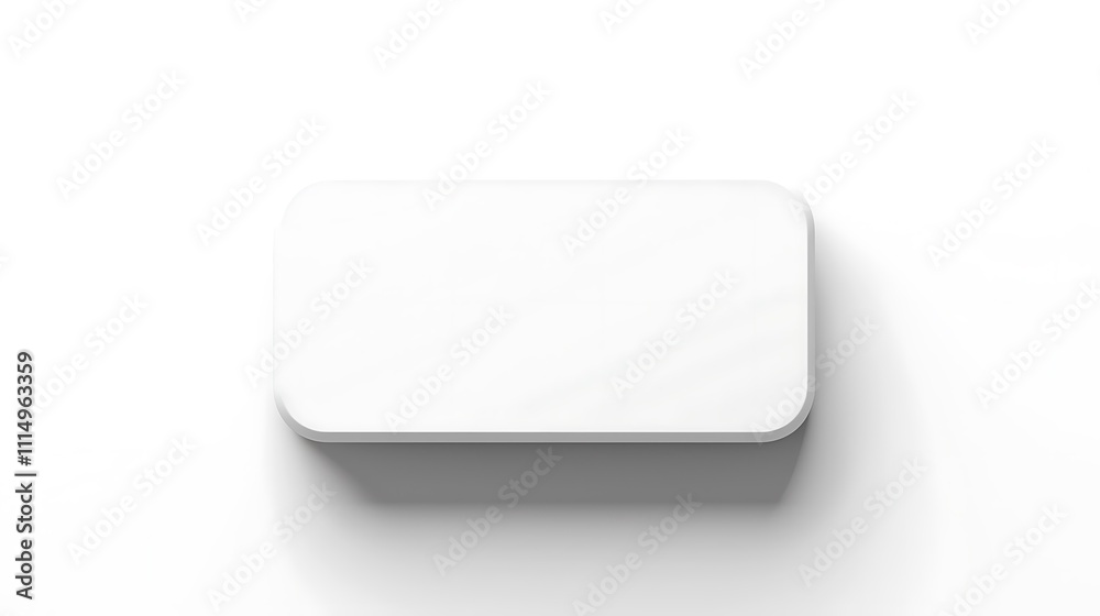 Fototapeta premium A white button with a black outline