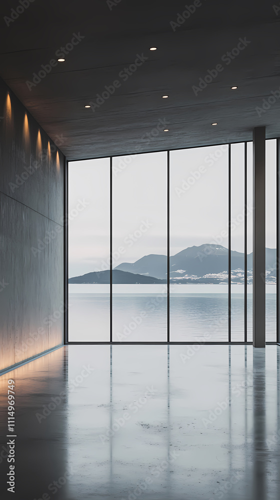 Fototapeta premium Minimalist Lakeview Window