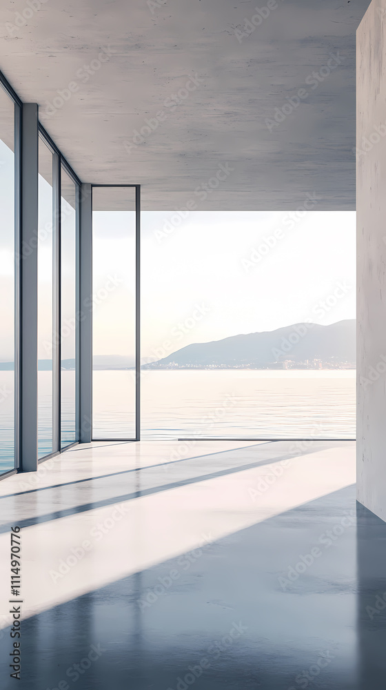 Obraz premium Minimalist Lakeview Window