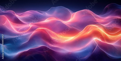 Abstract Energy Flow Waves Dynamic Light Gradient Background