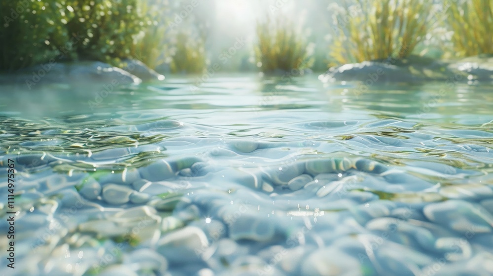 Fototapeta premium An abstract 3D-rendered visualization of a minimalist