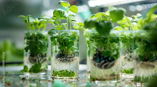 An experimental farm where crops are grown in clear nutrient-rich gel
