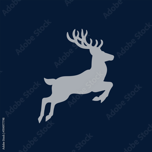 Deer silhouette. Suitable for poster designs and Christmas celebrations