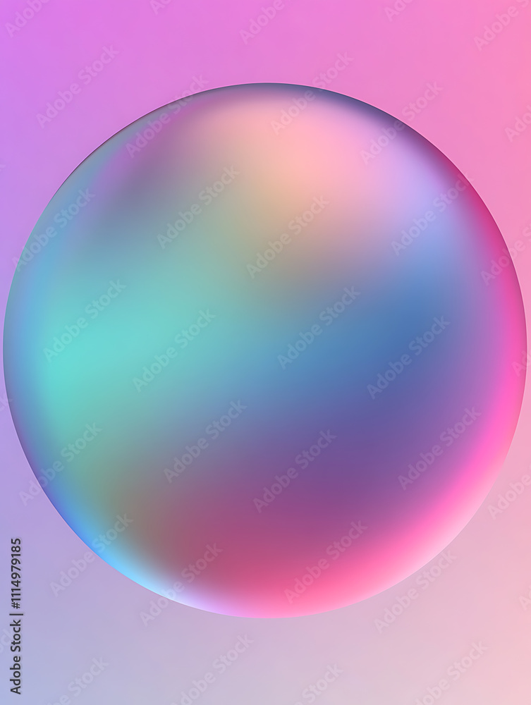 colorful gradient sphere with smooth, reflective surface, set against soft pink and blue background. vibrant hues create calming and modern aesthetic colorful gradient sphere with smooth, reflective surface, set against soft pink and blue background. vibrant hues create calming and modern aesthetic