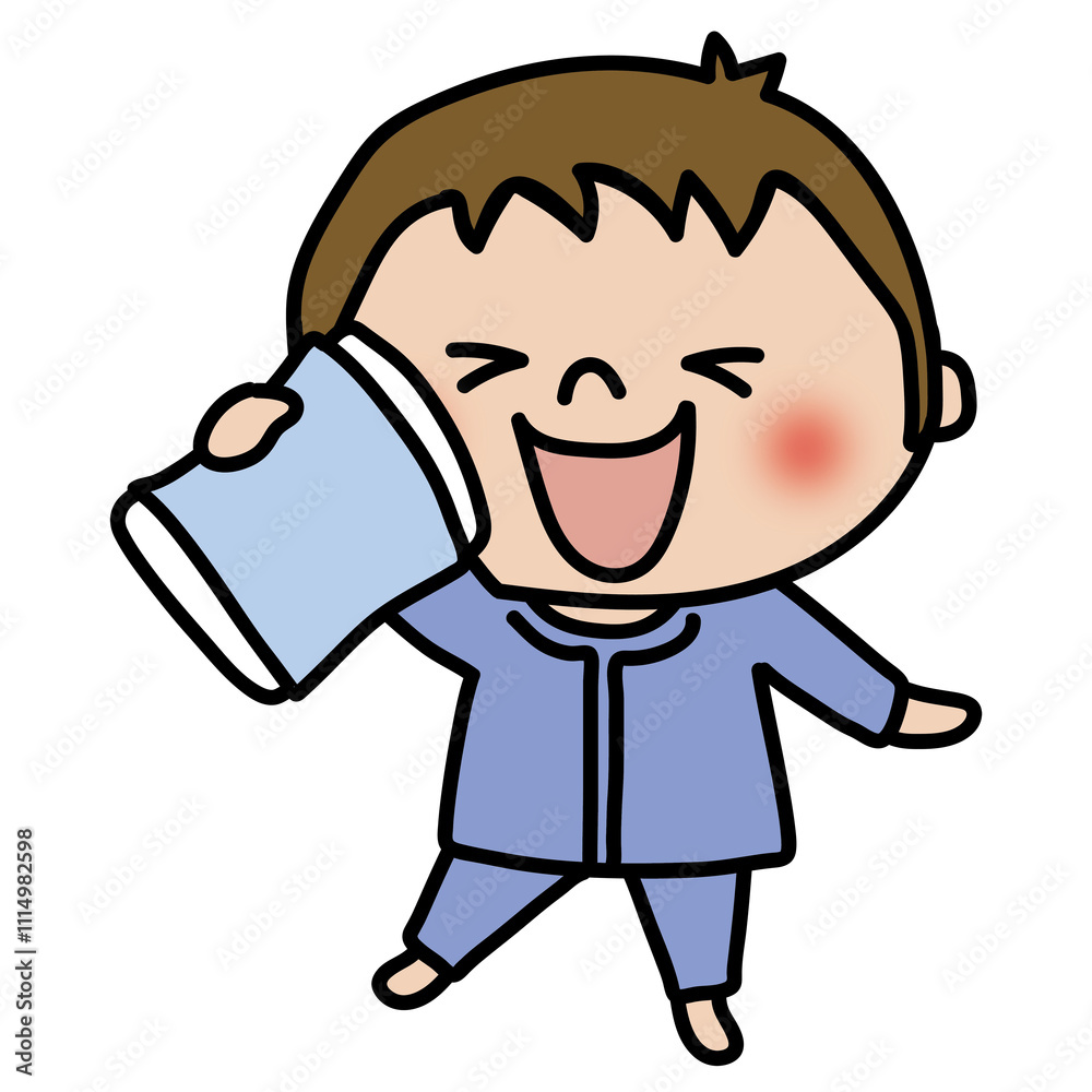 Obraz premium パジャマを着た子供(男の子1)