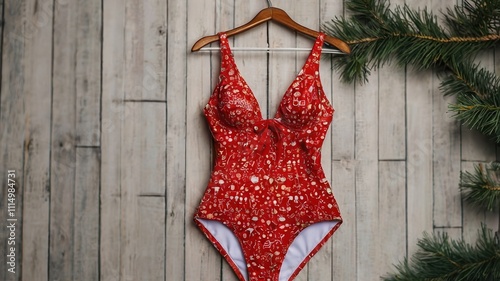 Swimsuit new year background