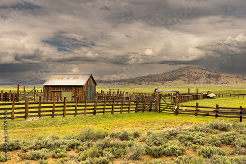 landscape with a barn