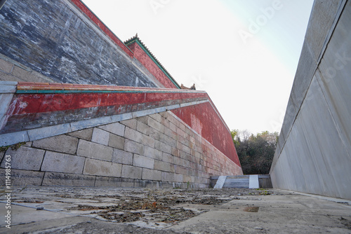 Diamond Wall of Xumi Lingjing Site, Summer Palace, Beijing. photo