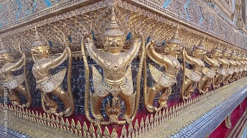 The Garuda Grabbing Naga Surrounding the Grand Palace, Bangkok, Thailand