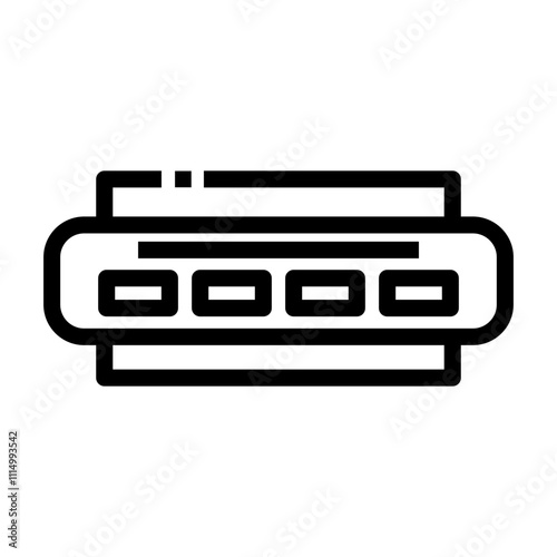 harmonica Line Icon