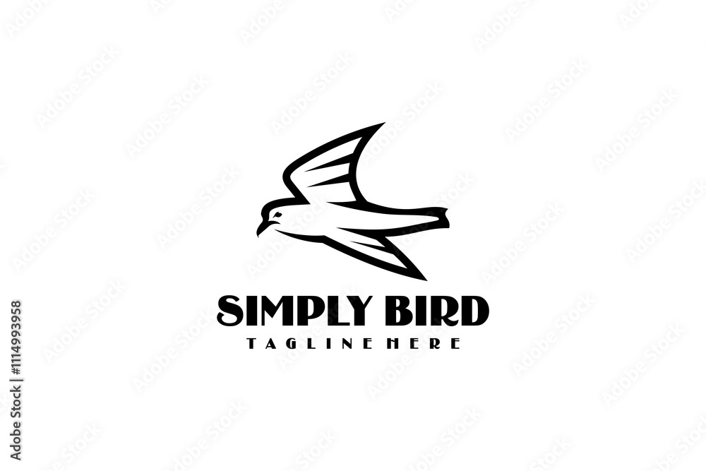 Obraz premium Beautiful Bird Animal Logotype Nature Wildlife Logo Design