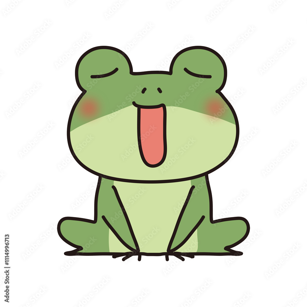 Fototapeta premium 歌っている蛙