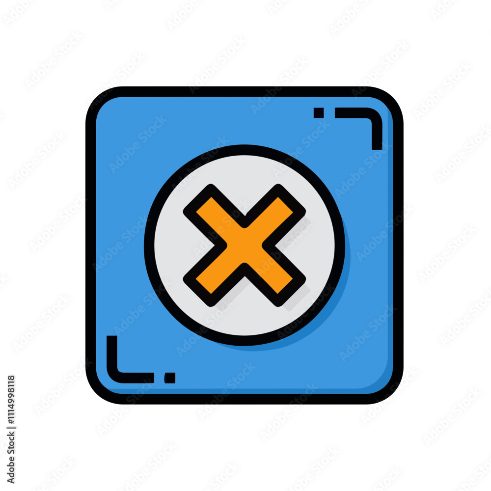 Obraz premium Warning attention icon symbol vector image Illustration