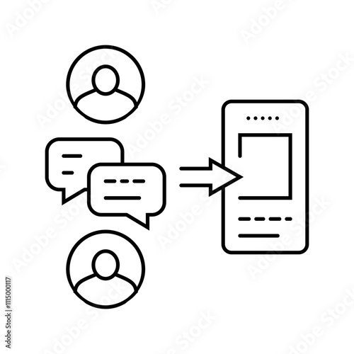 design critique ux ui line icon vector. design critique ux ui sign. isolated contour symbol black illustration