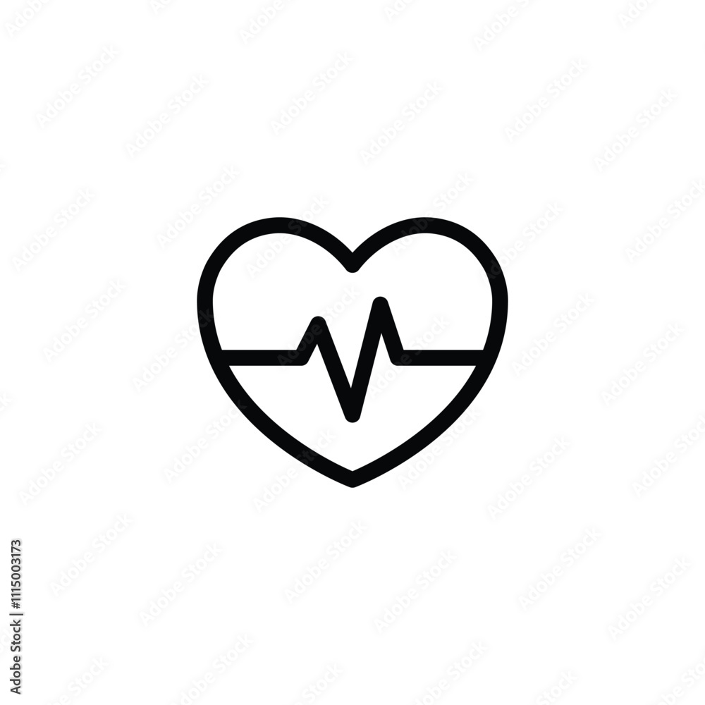 Heart beat icon set. heart beat pulse icon vector Heart beat icon set. heart beat pulse icon vector