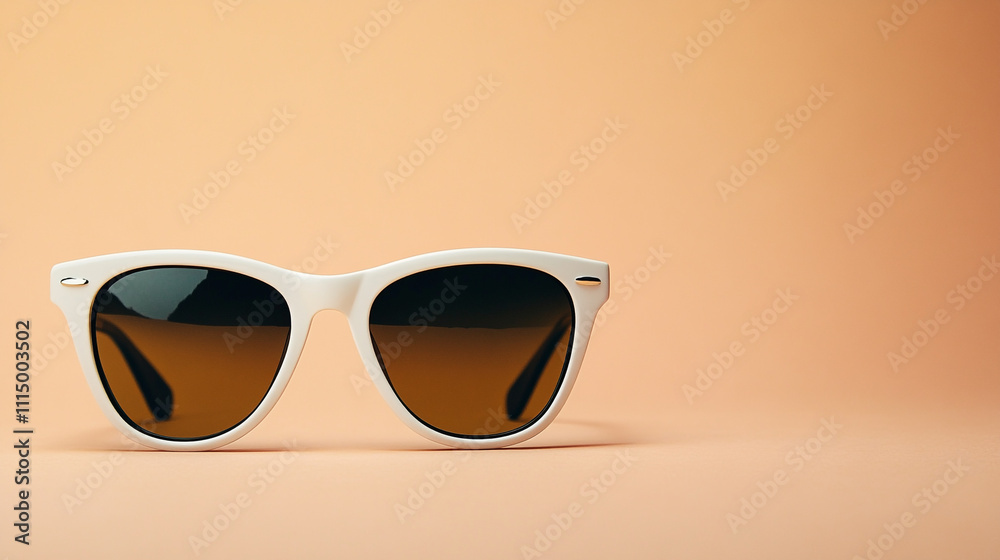 Black sunglasses on a wooden table with sunlight reflecting on the lens
Black sunglasses on a wooden table with sunlight reflecting on the lens