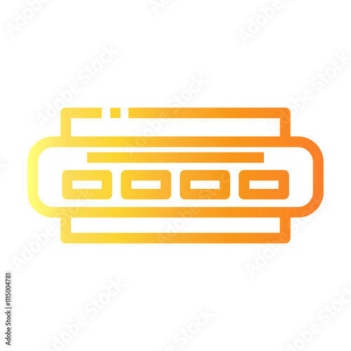 harmonica Line Gradient Icon
