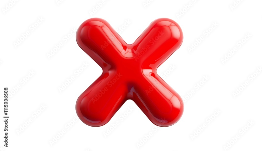 Fototapeta premium red cross mark