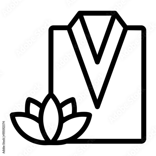 bathrobe Line Icon