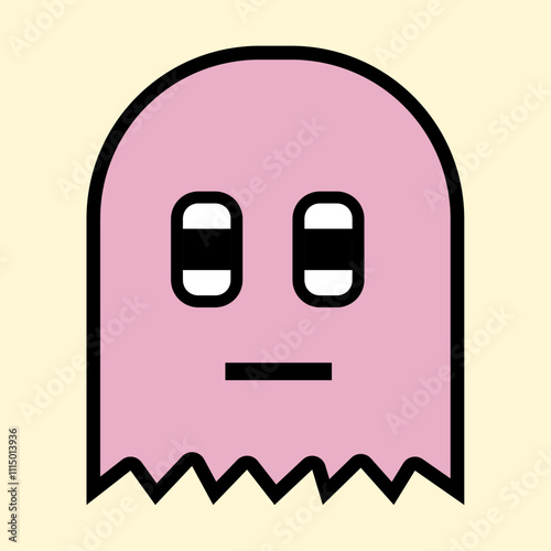 Playful Pink Ghost Character Design for Kids and Digital Art Projects