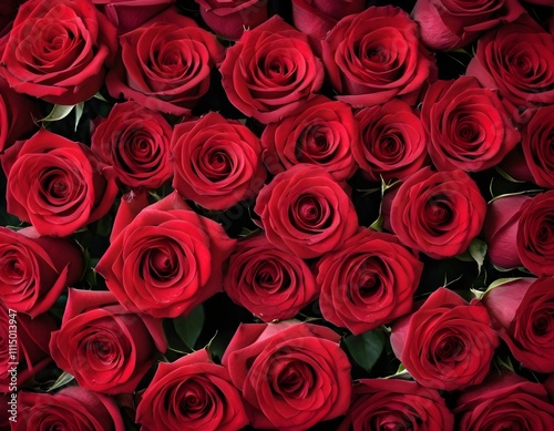 Natural fresh red roses flowers pattern. top view, red rose flower. rosas rojas frescas naturales patron de flores. fondo de flores