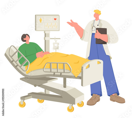 Doctor checking up on a patient