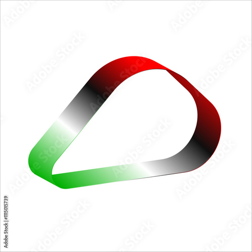 red white green black flag color gradient ribbon vector eps