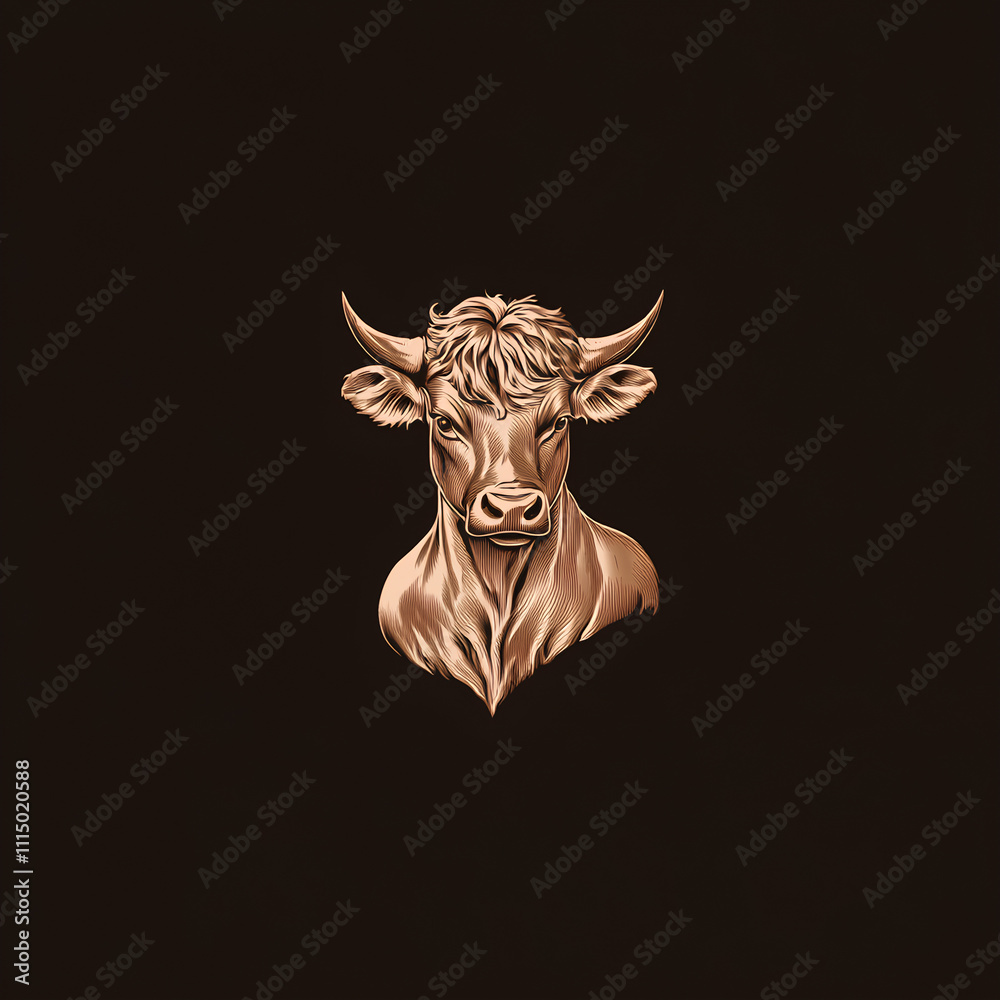 Fototapeta premium bull logo vector illustration