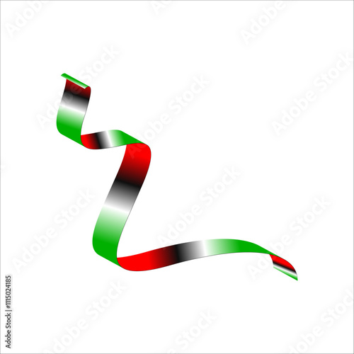 red white green black flag color gradient ribbon vector eps