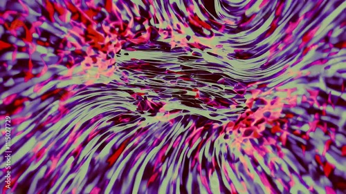 Abstract swirling patterns in vibrant red and blue hues, suggesting depth and movement.