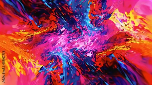 A vibrant abstract swirl of colors creating a dynamic and energetic visual experience.
