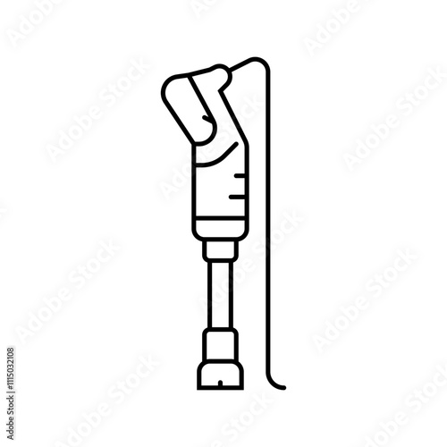 immersion blender restaurant equipment line icon vector. immersion blender restaurant equipment sign. isolated contour symbol black illustration