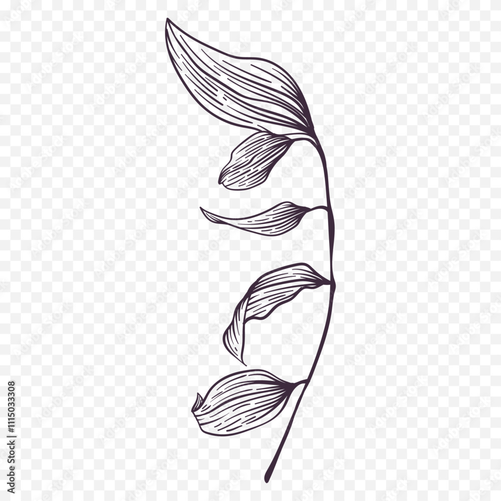 Fototapeta premium Hand drawn spring flowers illustration. floral illustration