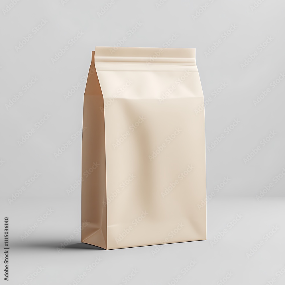 Beige Stand Up Pouch Packaging Mockup Beige Stand Up Pouch Packaging Mockup