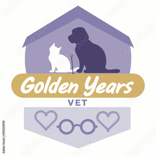 Senior Pet Veterinary Clinic Logo.