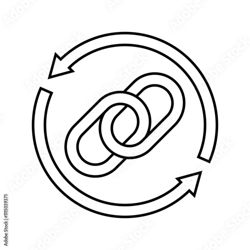 backlinks seo line icon vector. backlinks seo sign. isolated contour symbol black illustration