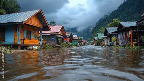 Flooded coastal regions symbolizing the devastating effects of rising sea levels and the need for climate adaptation strategies