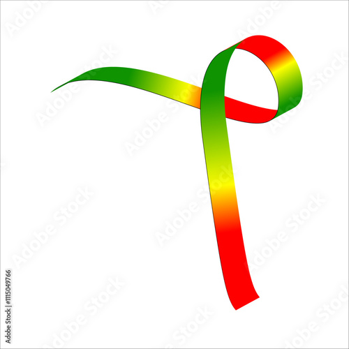 red green yellow flag color gradient ribbon vector eps