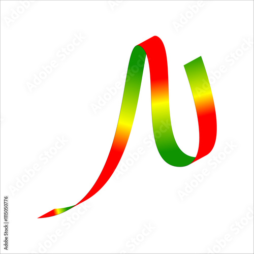 red green yellow flag color gradient ribbon vector eps